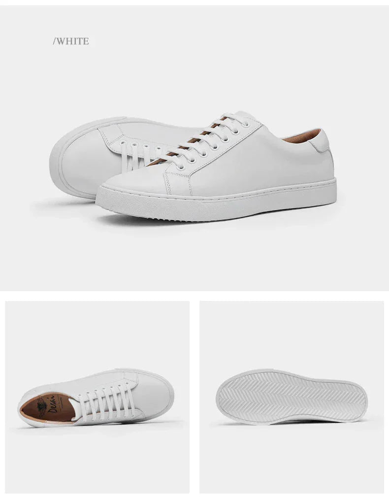ZAPATOS DE CUERO GENUINO BLANCO CLAUDIO