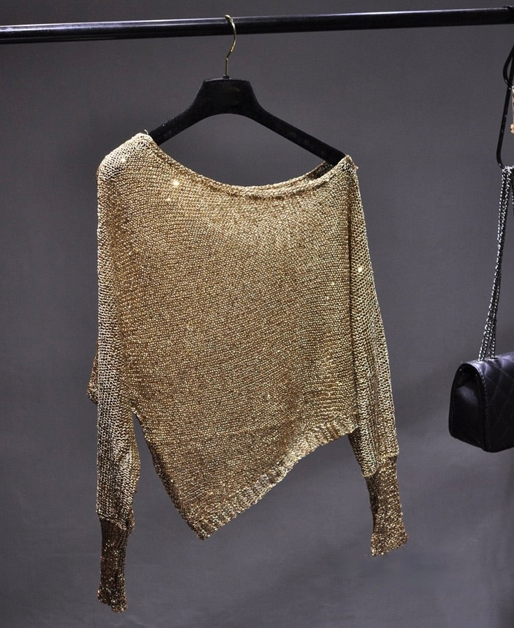 BLUSA ASIMÉTRICA DE LENTEJUELAS