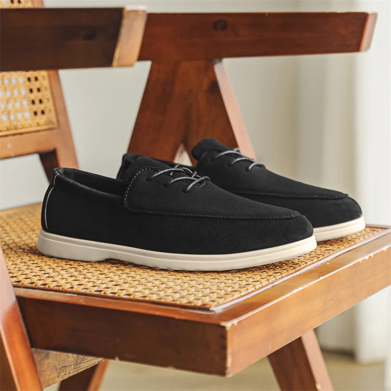 MOCASÍN DE ANTE CON CORDONES CLAUDIO
