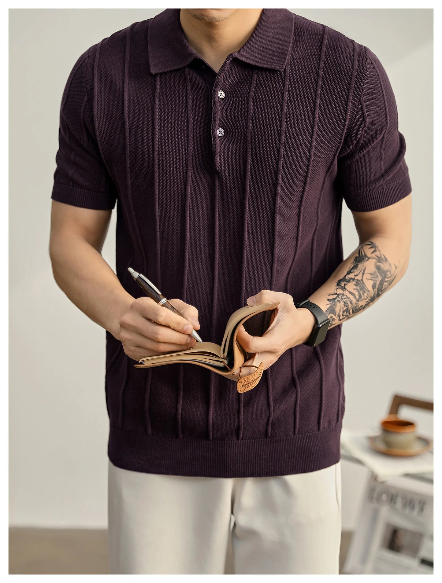 POLO DE PUNTO TEXTURIZADO LEO