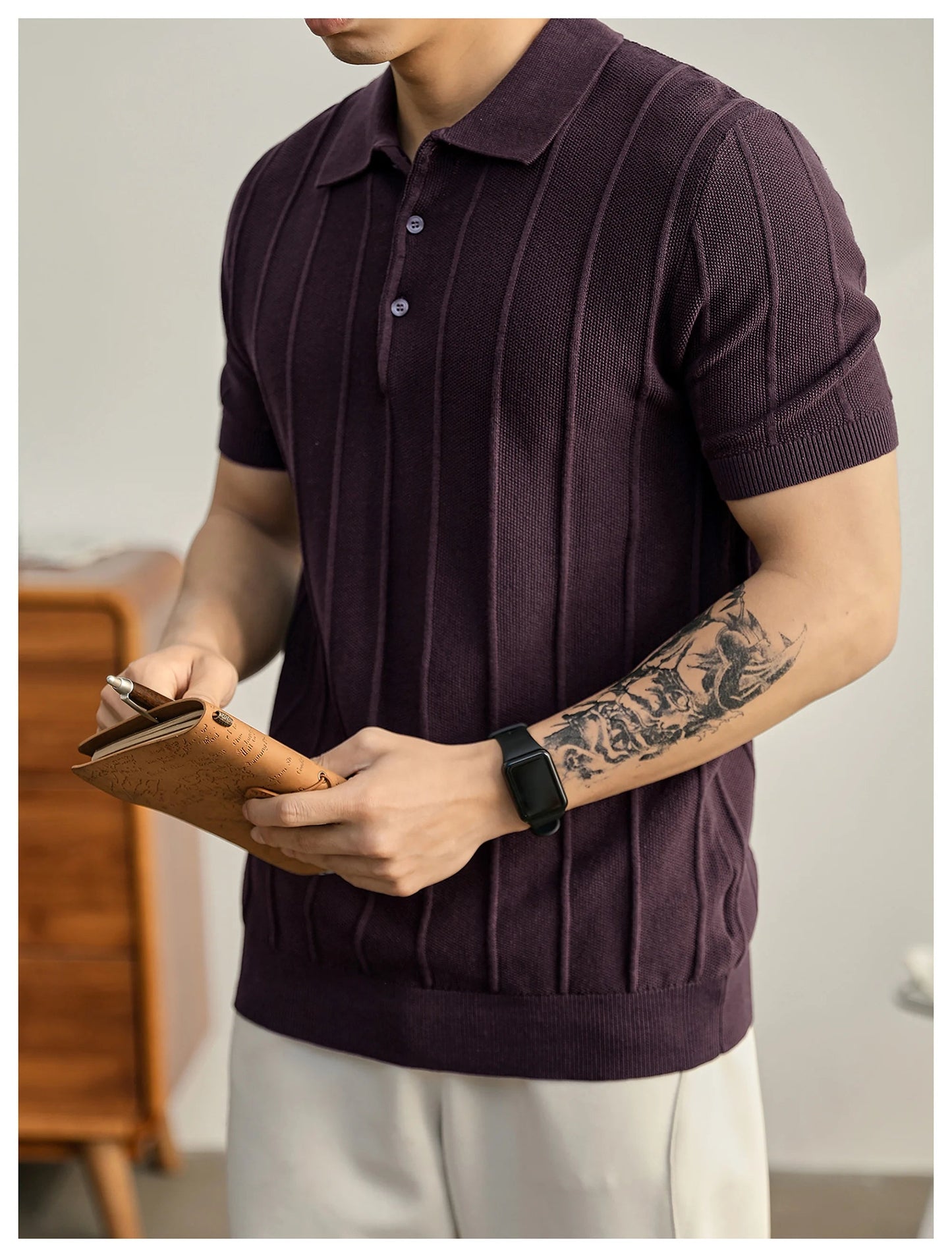 POLO DE PUNTO TEXTURIZADO LEO