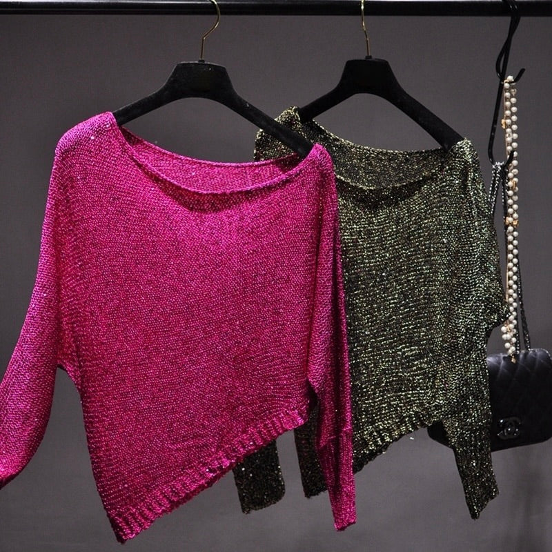 BLUSA ASIMÉTRICA DE LENTEJUELAS