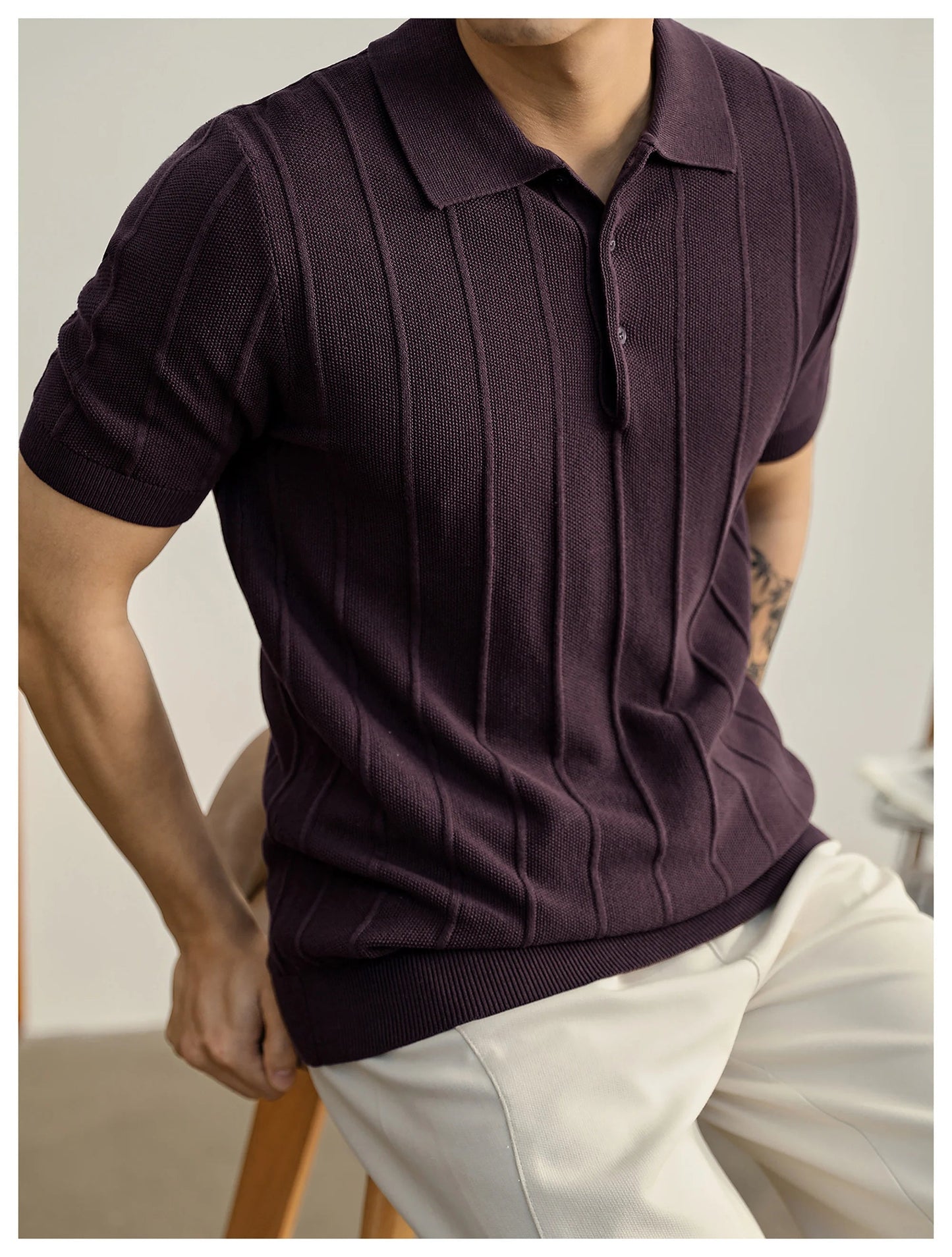 POLO DE PUNTO TEXTURIZADO LEO