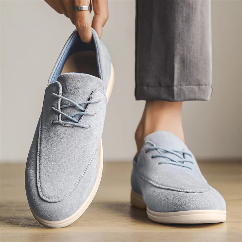 MOCASÍN DE ANTE CON CORDONES CLAUDIO
