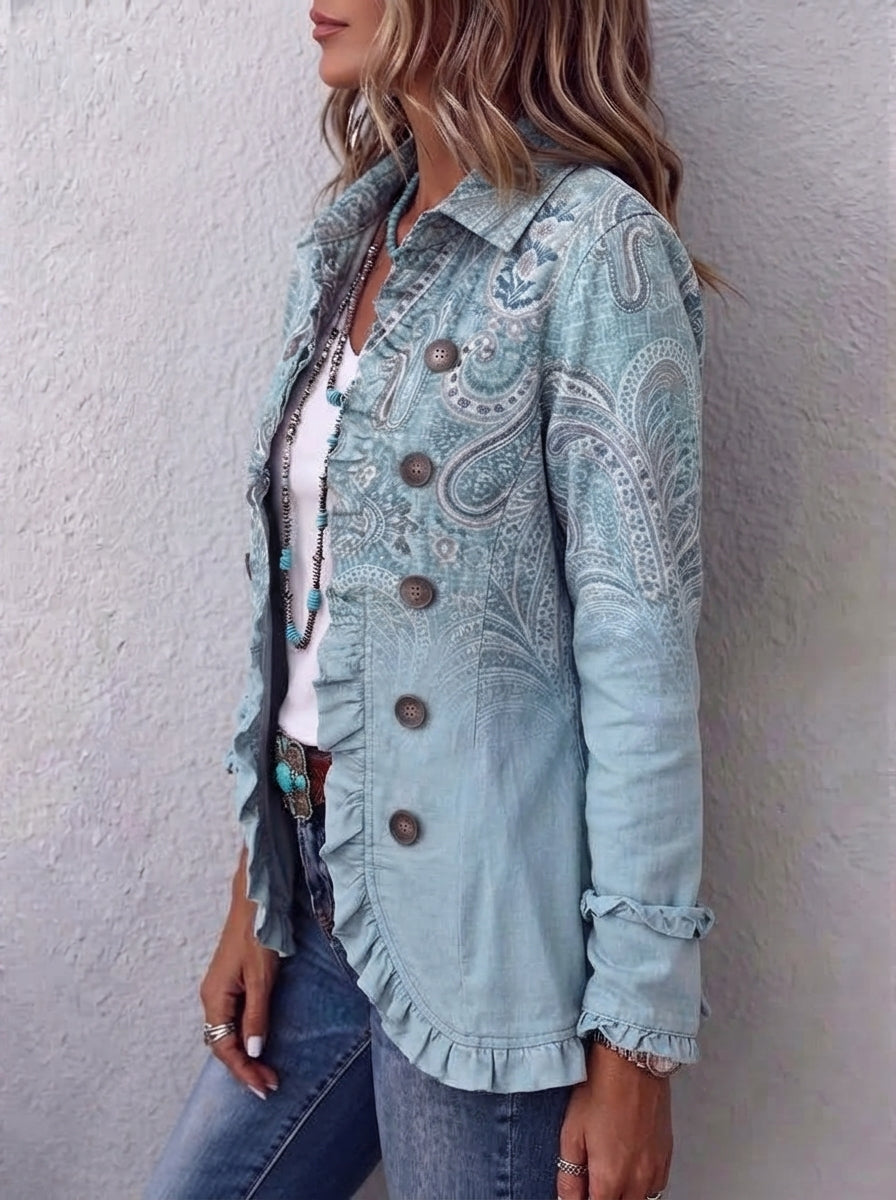 EMILIA | CHAQUETA PAISLEY VINTAGE CON VOLANTES