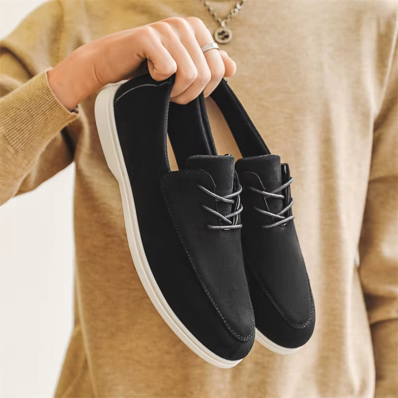 MOCASÍN DE ANTE CON CORDONES CLAUDIO