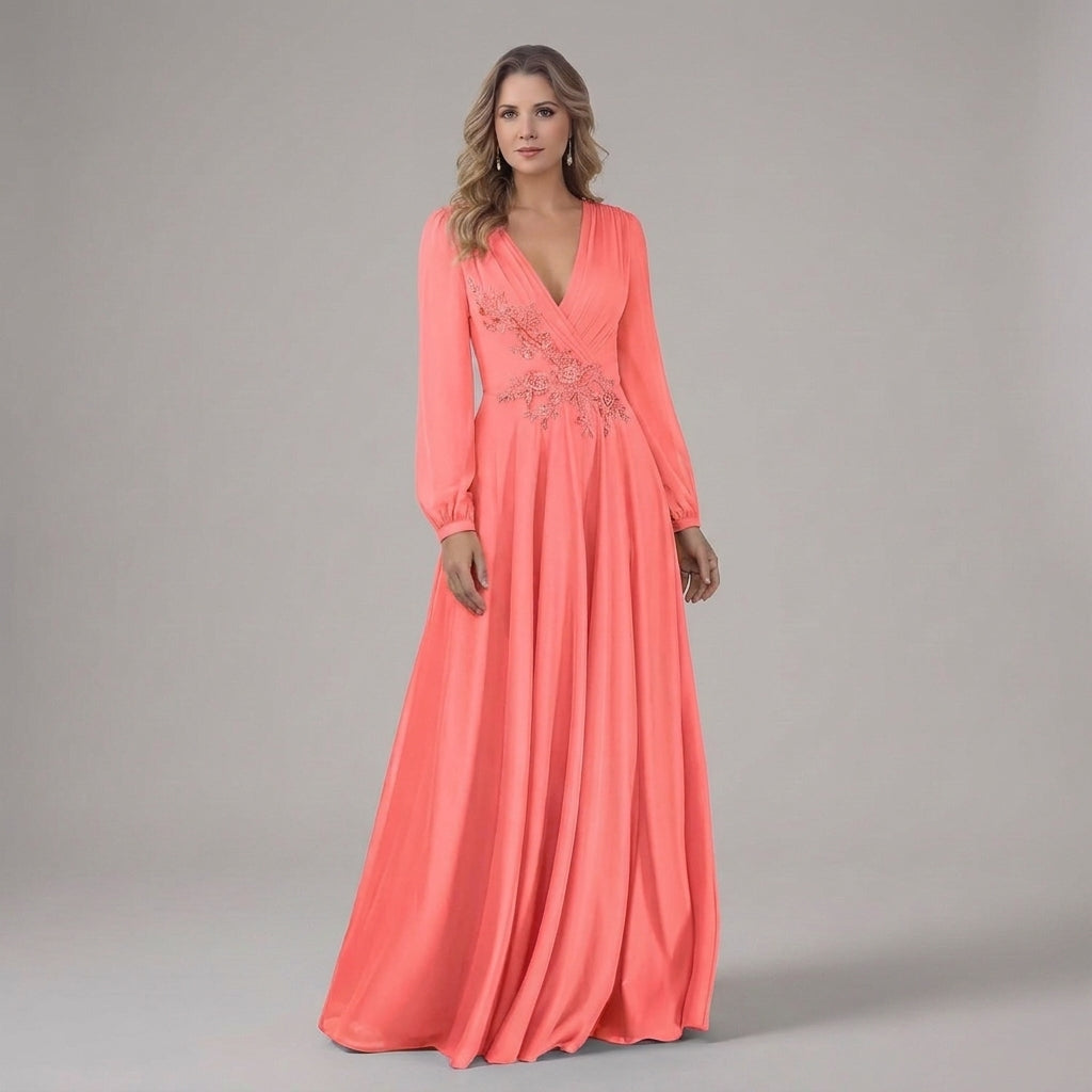 Dália | Vestido con escote en V para madrina