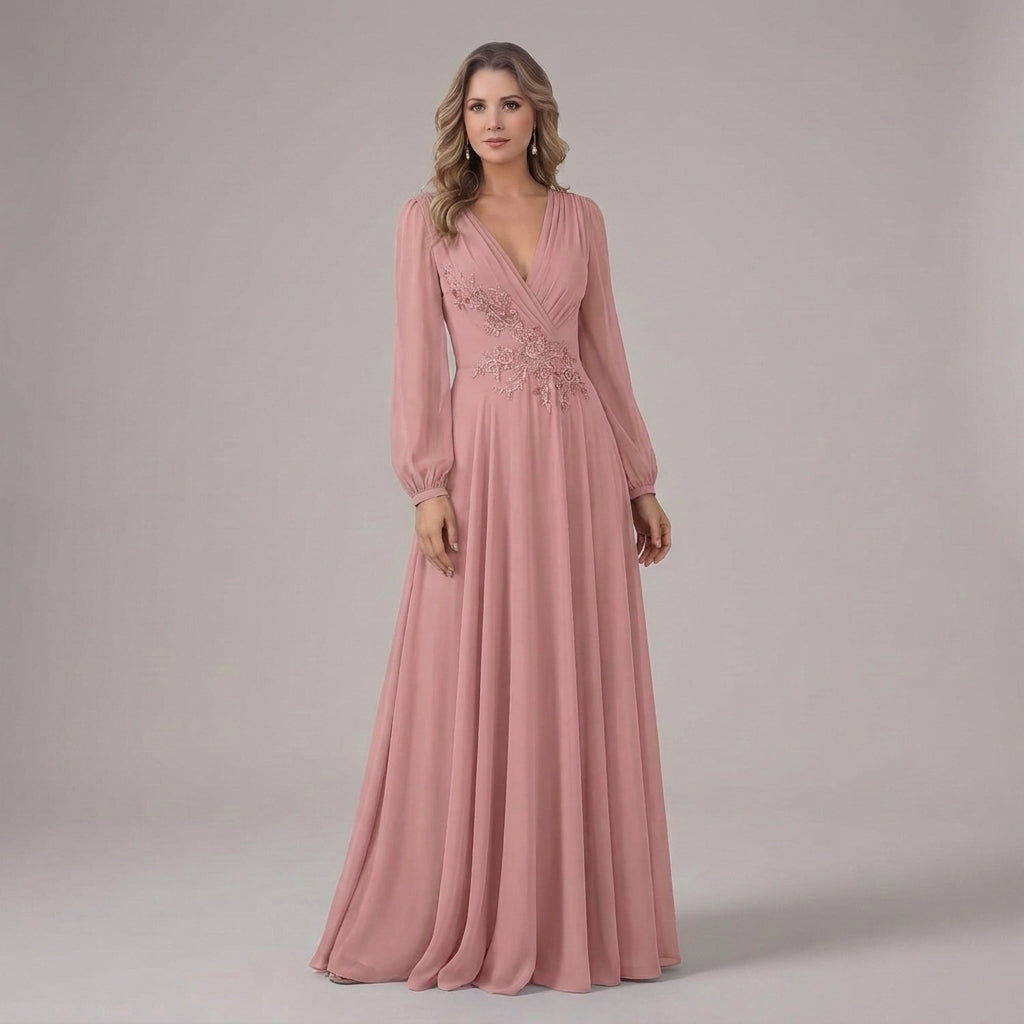 Dália | Vestido con escote en V para madrina