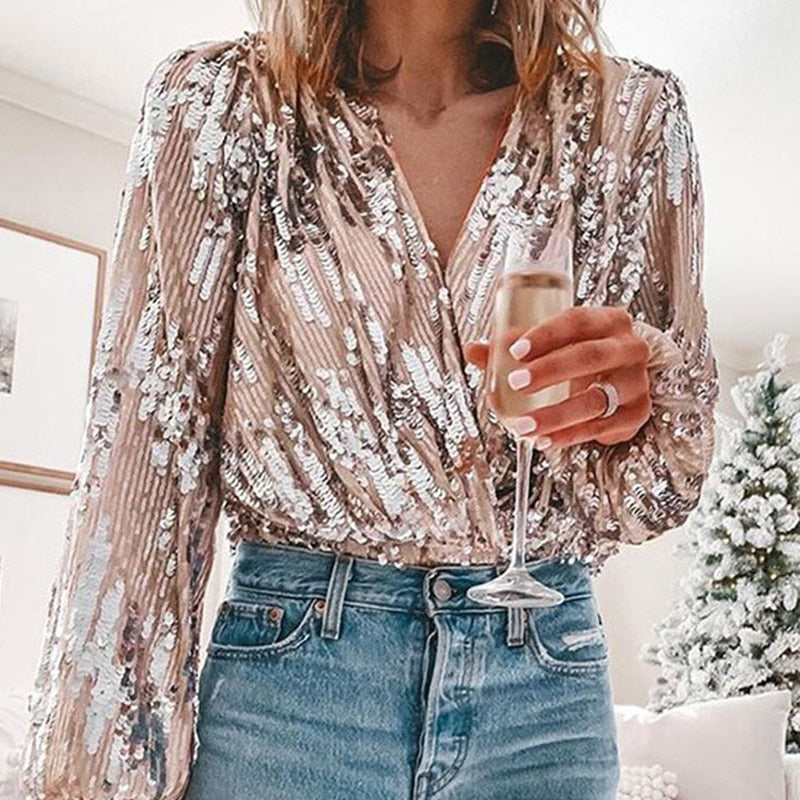 BLUSA DE LENTEJUELAS