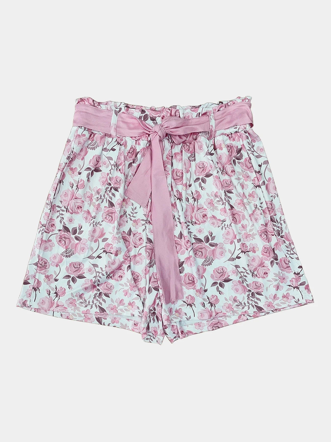 Women’s Floral Lace-Up Shorts