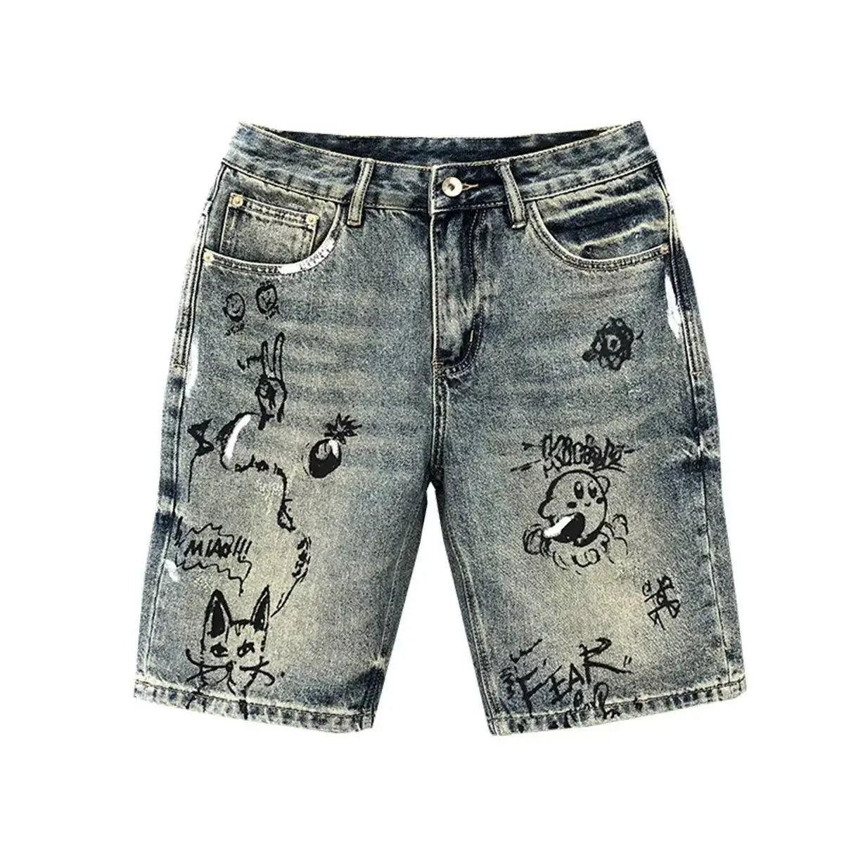 PANTALONES CORTOS VAQUEROS CON ESTAMPADO ROGUE
