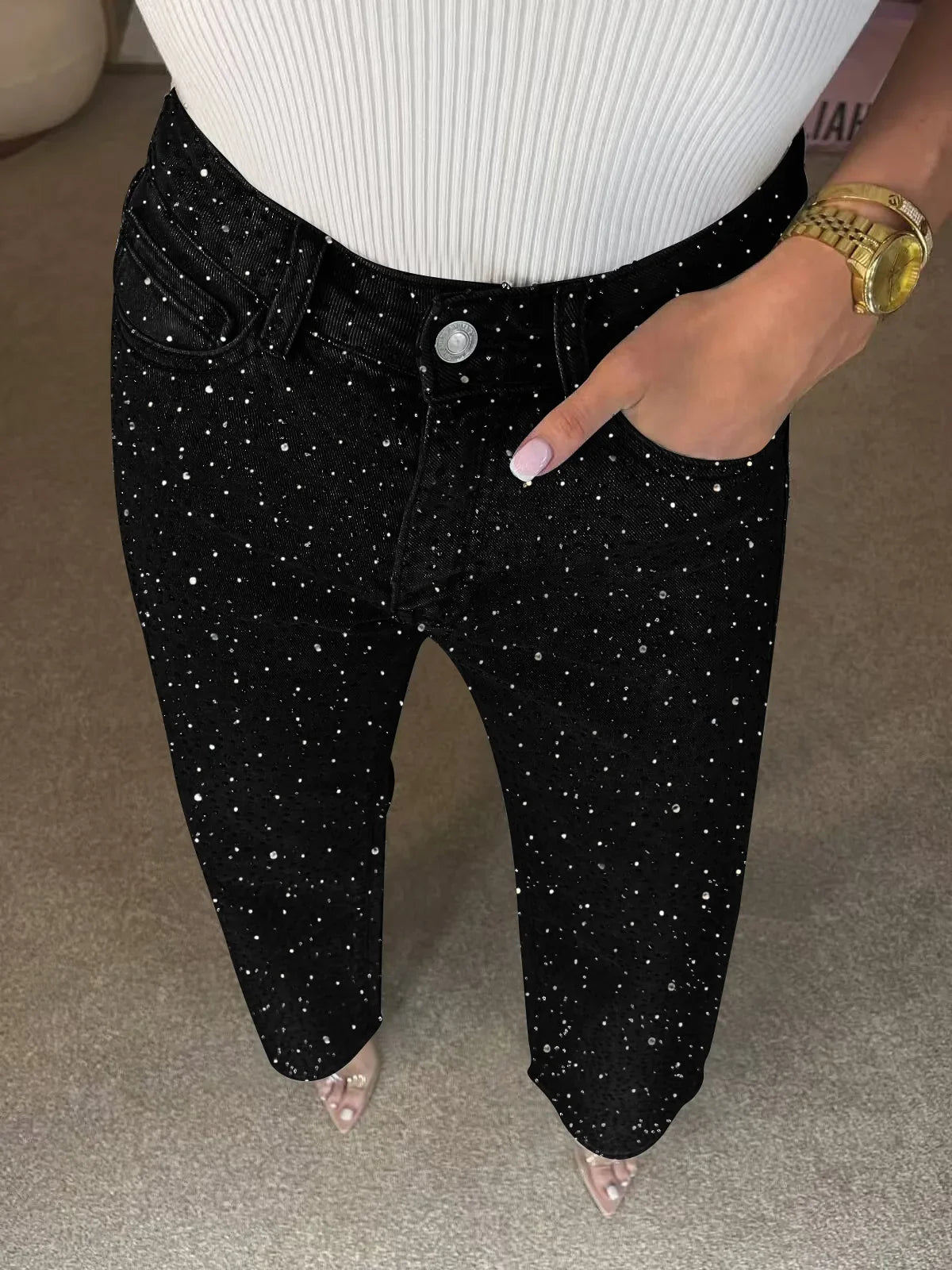 Women’s Rhinestone Denim Jeans