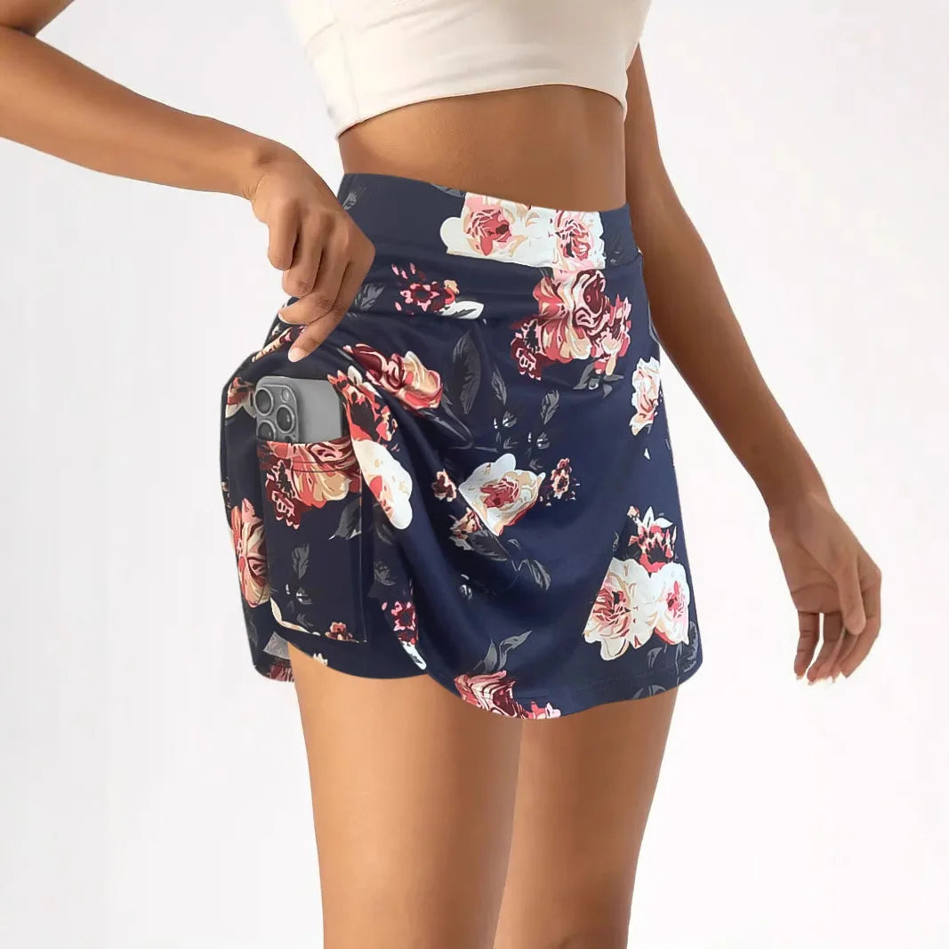 Women’s Floral Pleated Skort