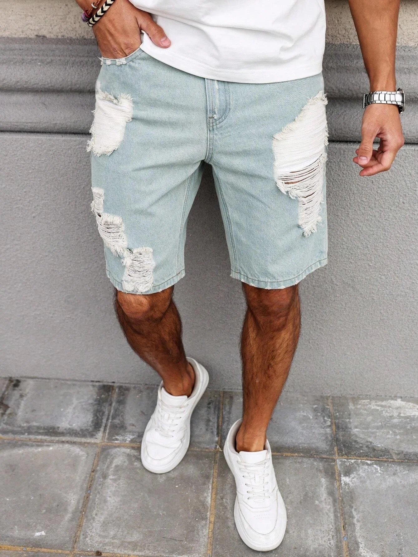 PANTALONES CORTOS VAQUEROS DESGASTADOS RYDER