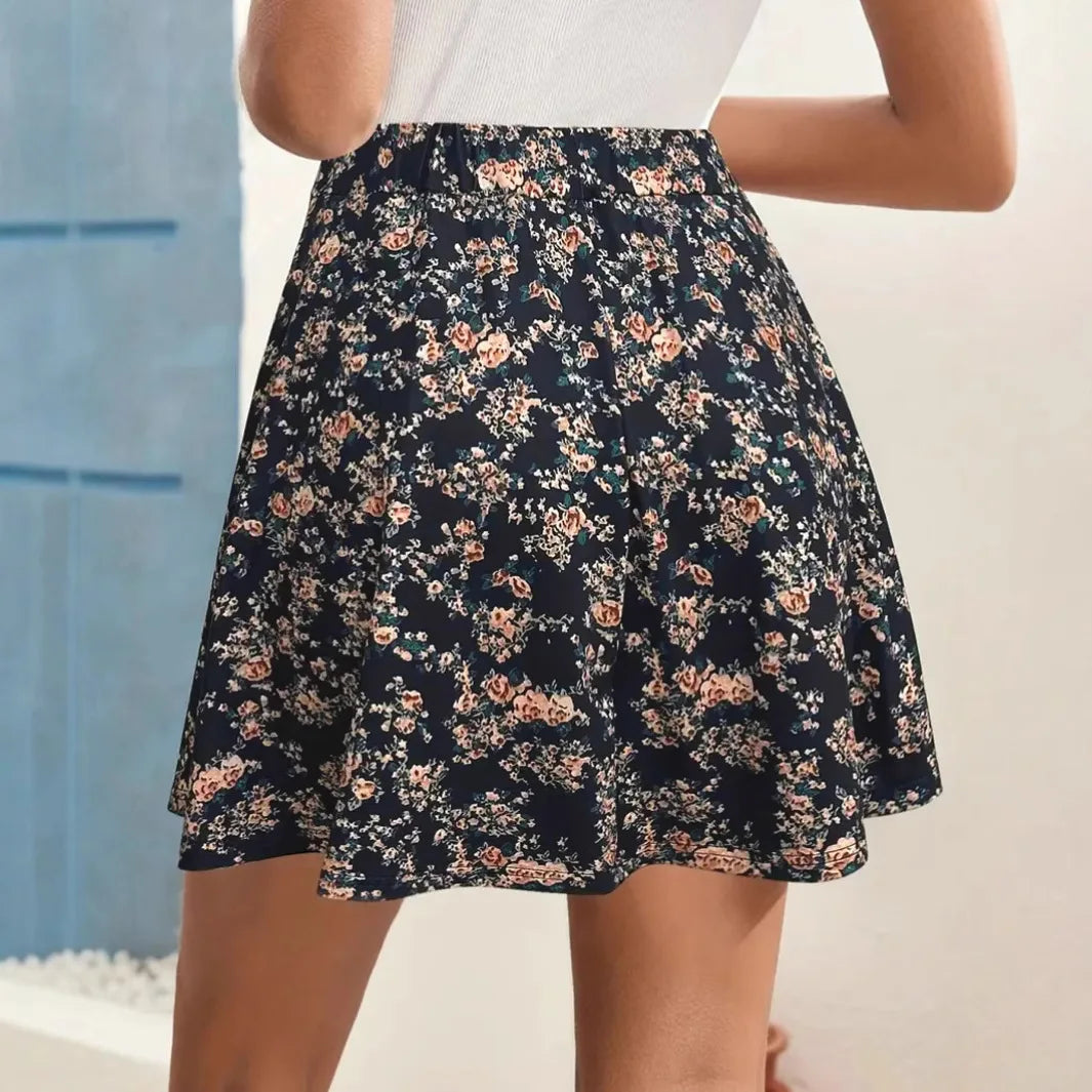 Women’s Floral Pleated Skort