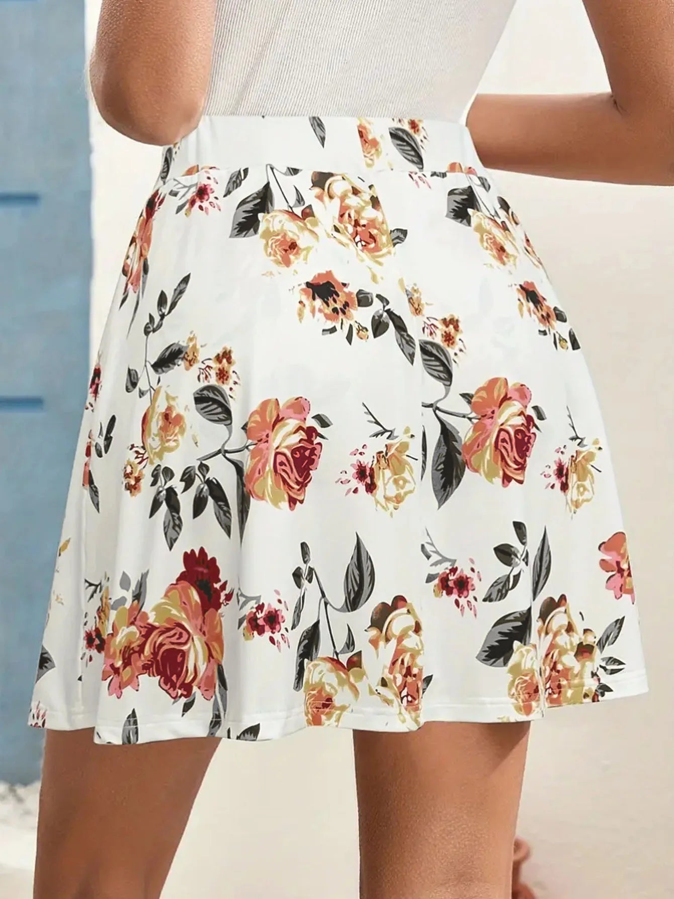 Women’s Floral Pleated Skort