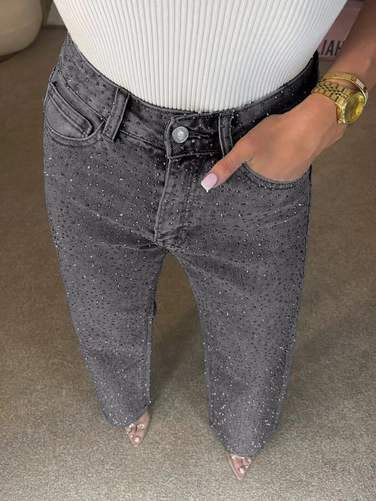 Women’s Rhinestone Denim Jeans