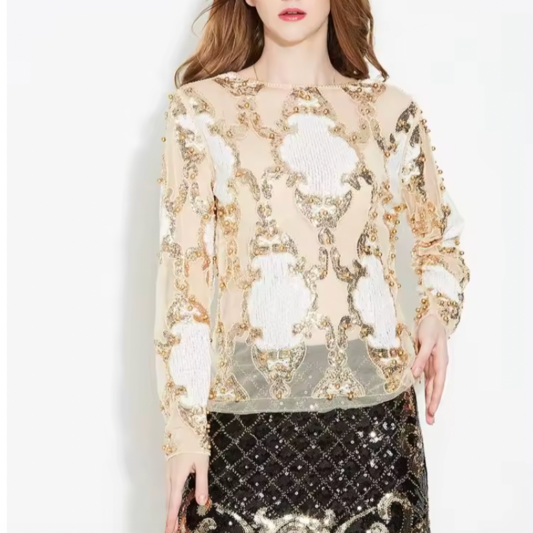 TOP DE LENTEJUELAS LUJOSO