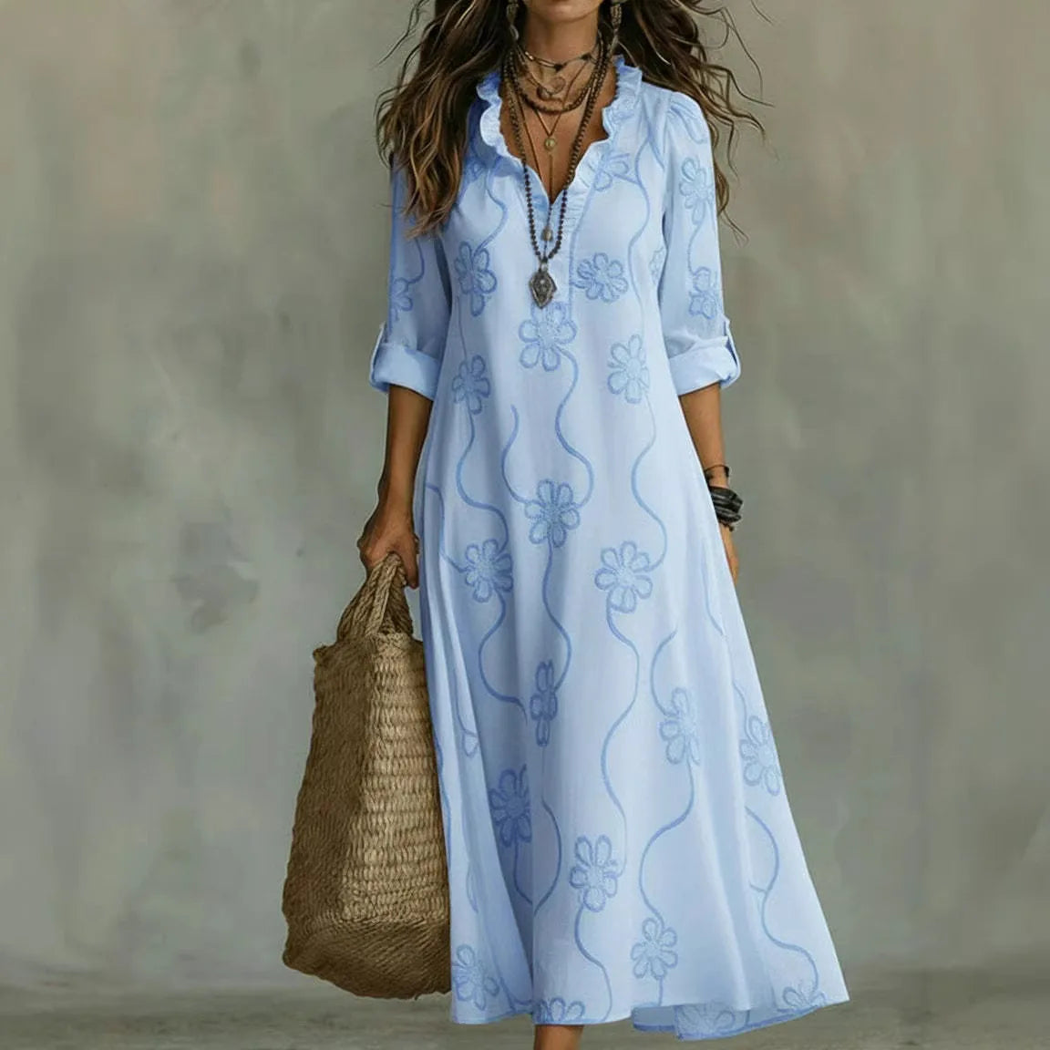 ROSA VESTIDO FLORAL ELEGANTE