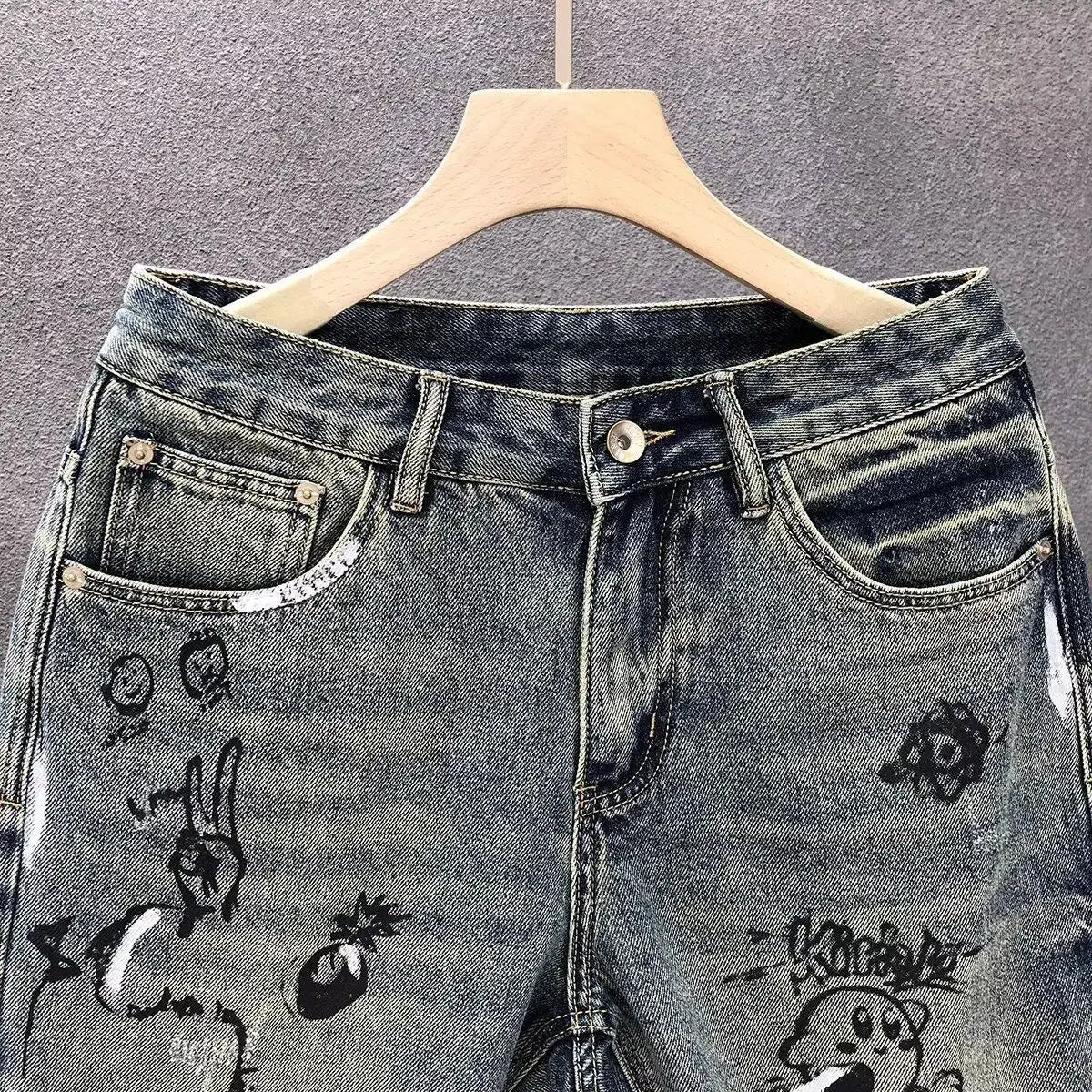 PANTALONES CORTOS VAQUEROS CON ESTAMPADO ROGUE