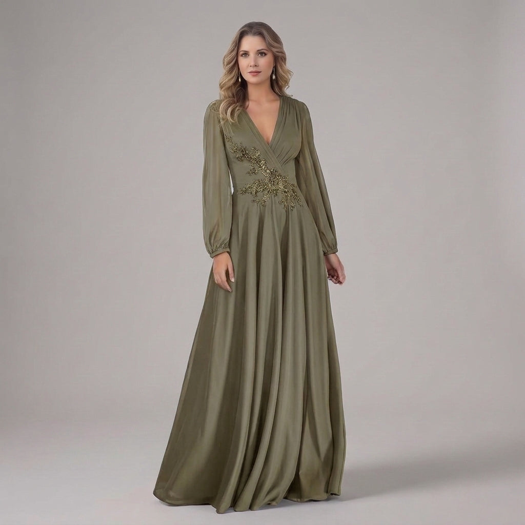 Dália | Vestido con escote en V para madrina
