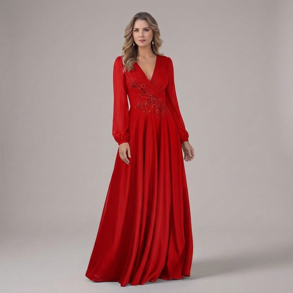 Dália | Vestido con escote en V para madrina