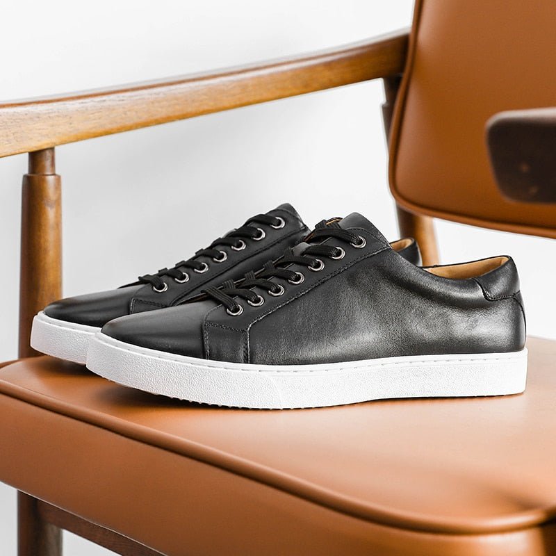 ZAPATOS DE CUERO GENUINO NEGRO CLAUDIO