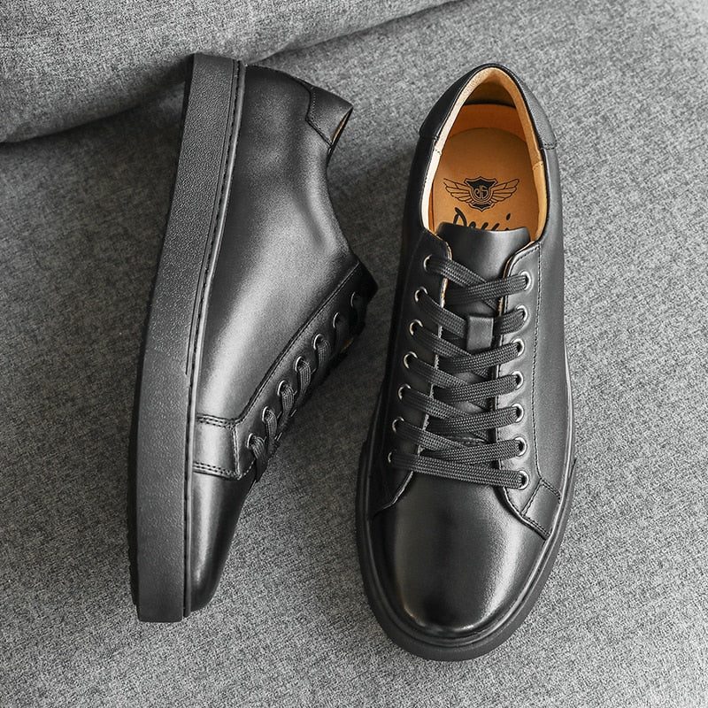 ZAPATOS DE CUERO GENUINO NEGRO CLAUDIO