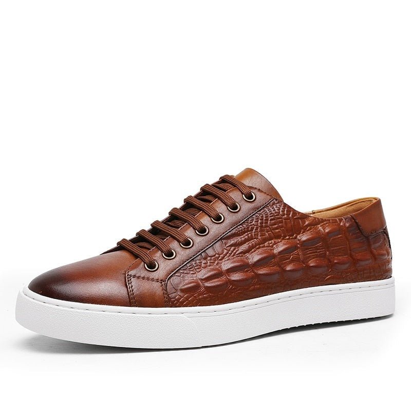 ZAPATOS DE CUERO GENUINO MARRÓN CLAUDIO