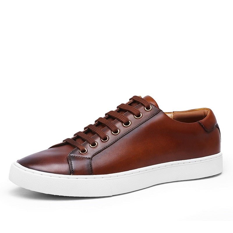 ZAPATOS DE CUERO GENUINO MARRÓN CLAUDIO
