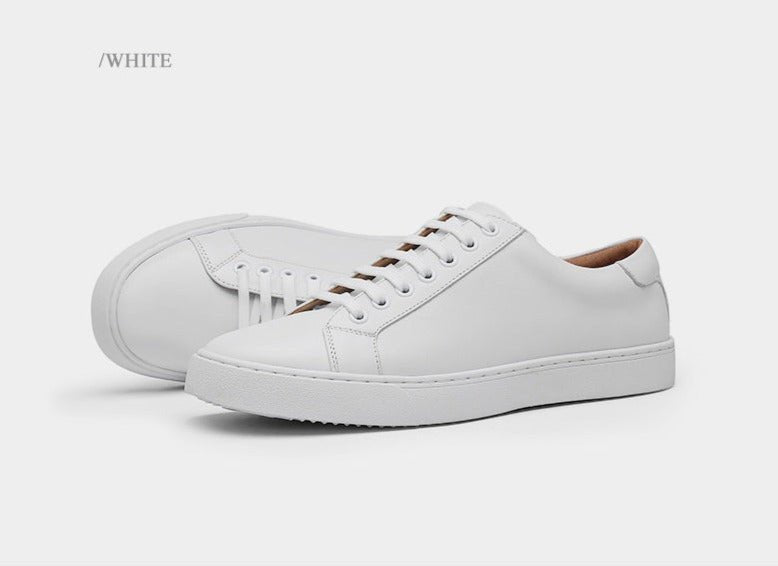 ZAPATOS DE CUERO GENUINO BLANCO CLAUDIO