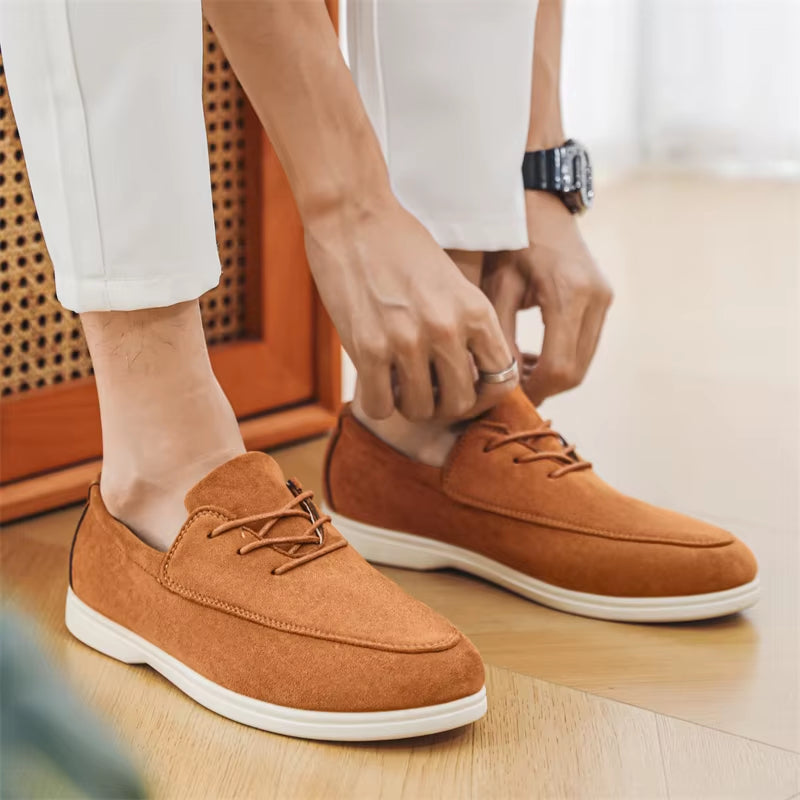 MOCASÍN DE ANTE CON CORDONES CLAUDIO