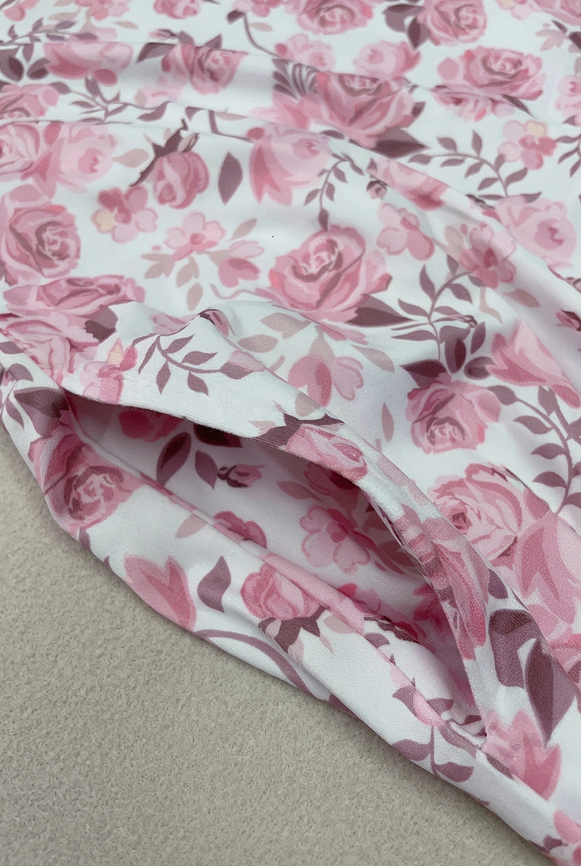 Shorts florales con cordones mujer