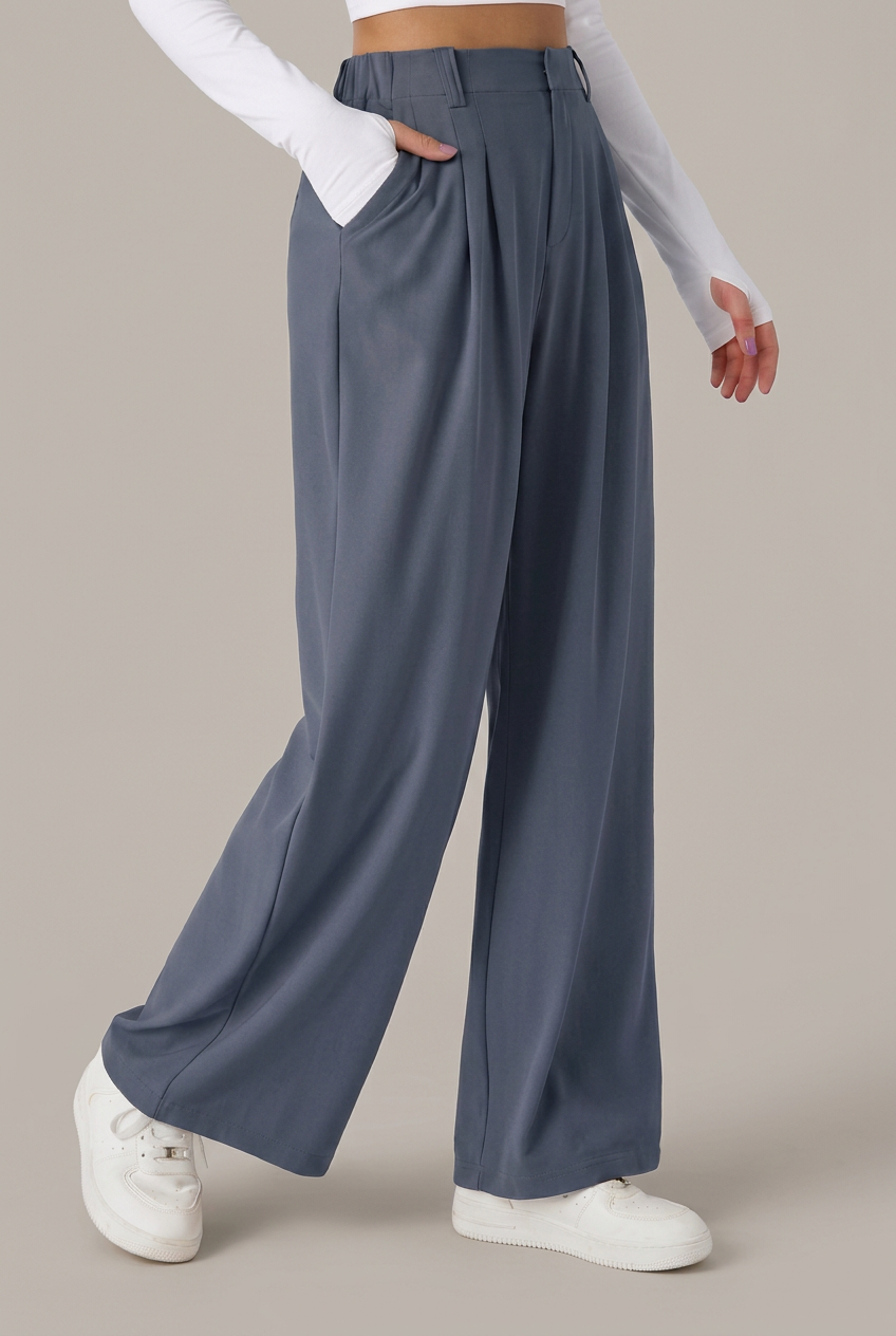 Pantalón de pierna ancha con cintura elástica