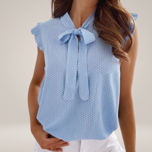 Blusa de lunares con volantes