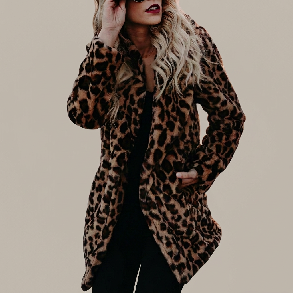 Abrigo de leopardo de lujo