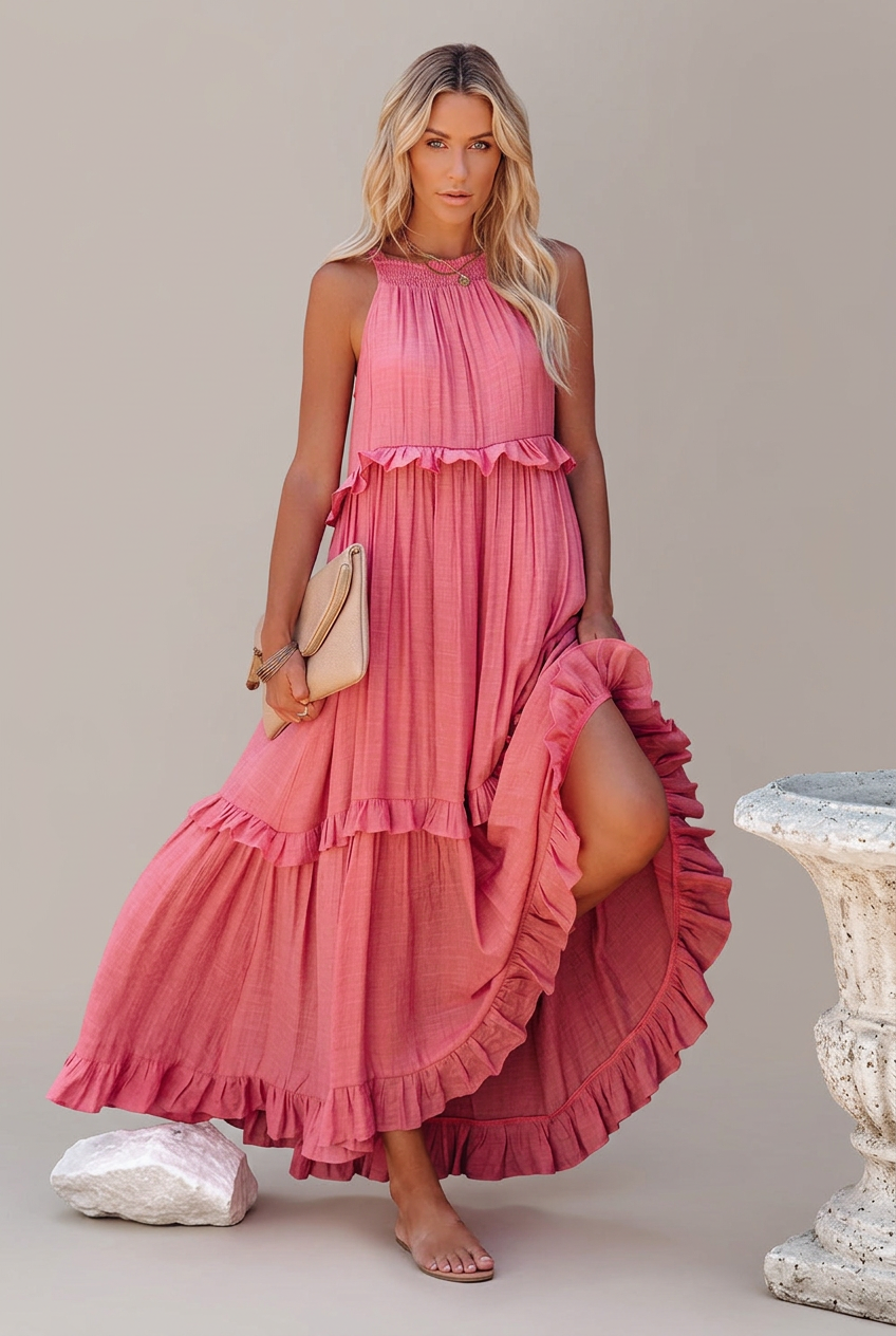 Vestido con volantes elegante