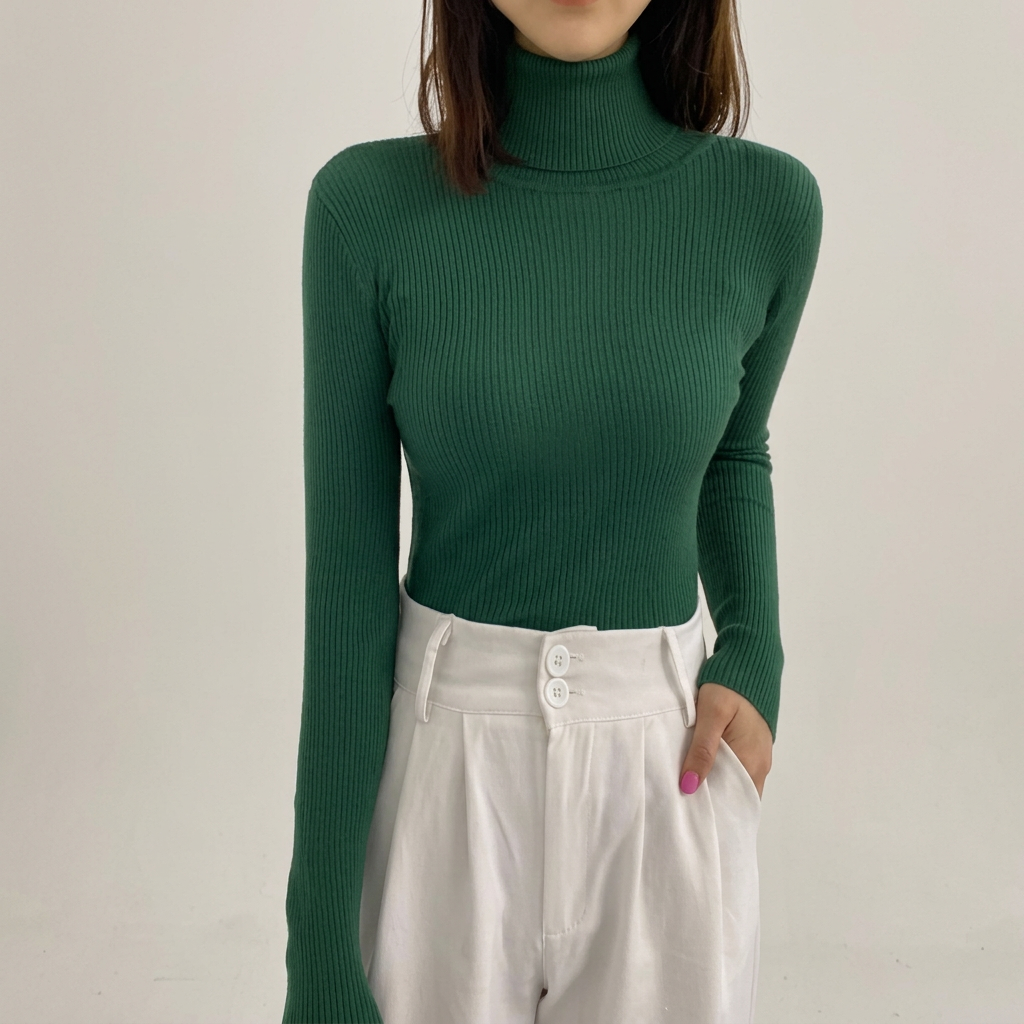 Jersey de cuello alto jasmine