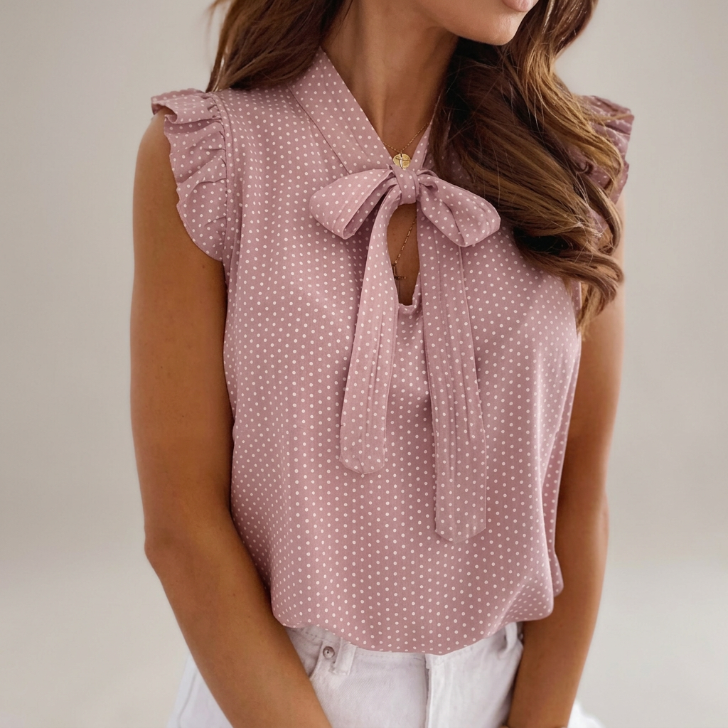 Blusa de lunares con volantes