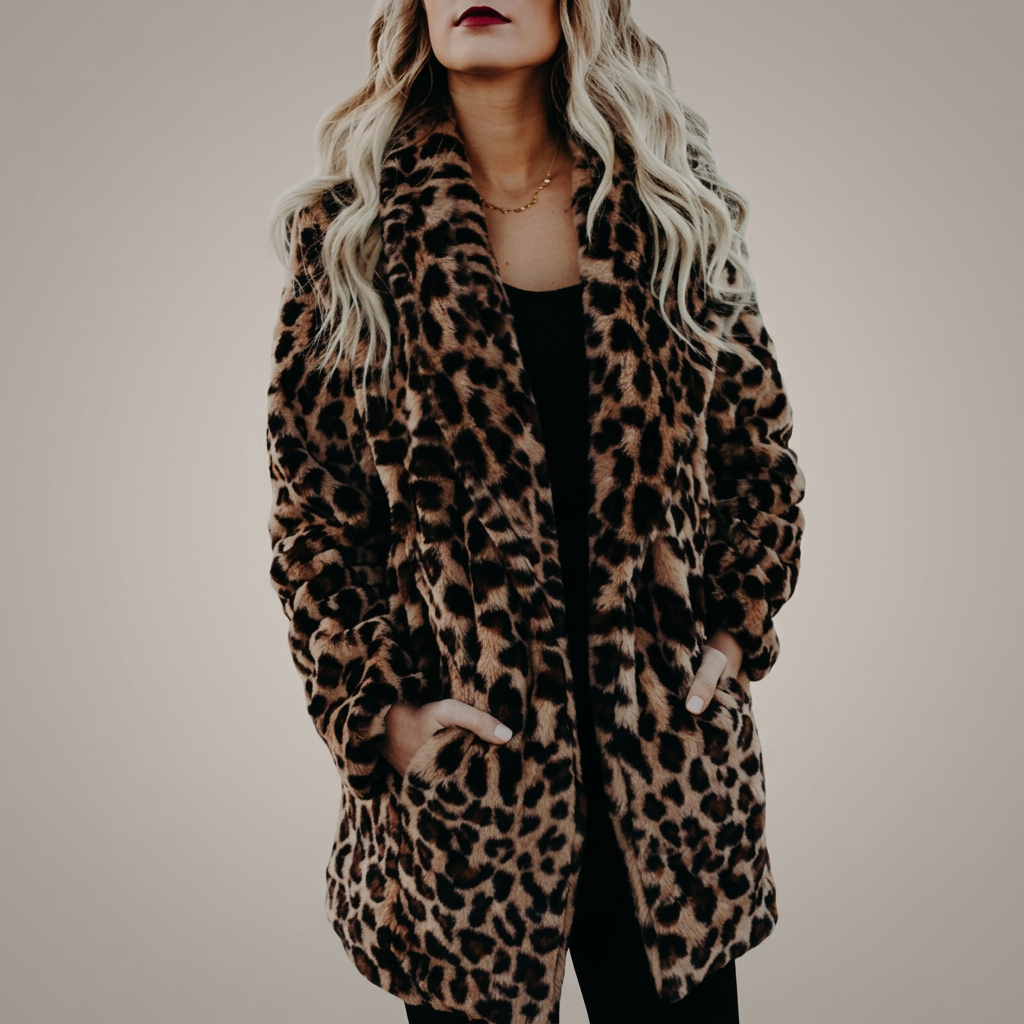 Abrigo de leopardo de lujo