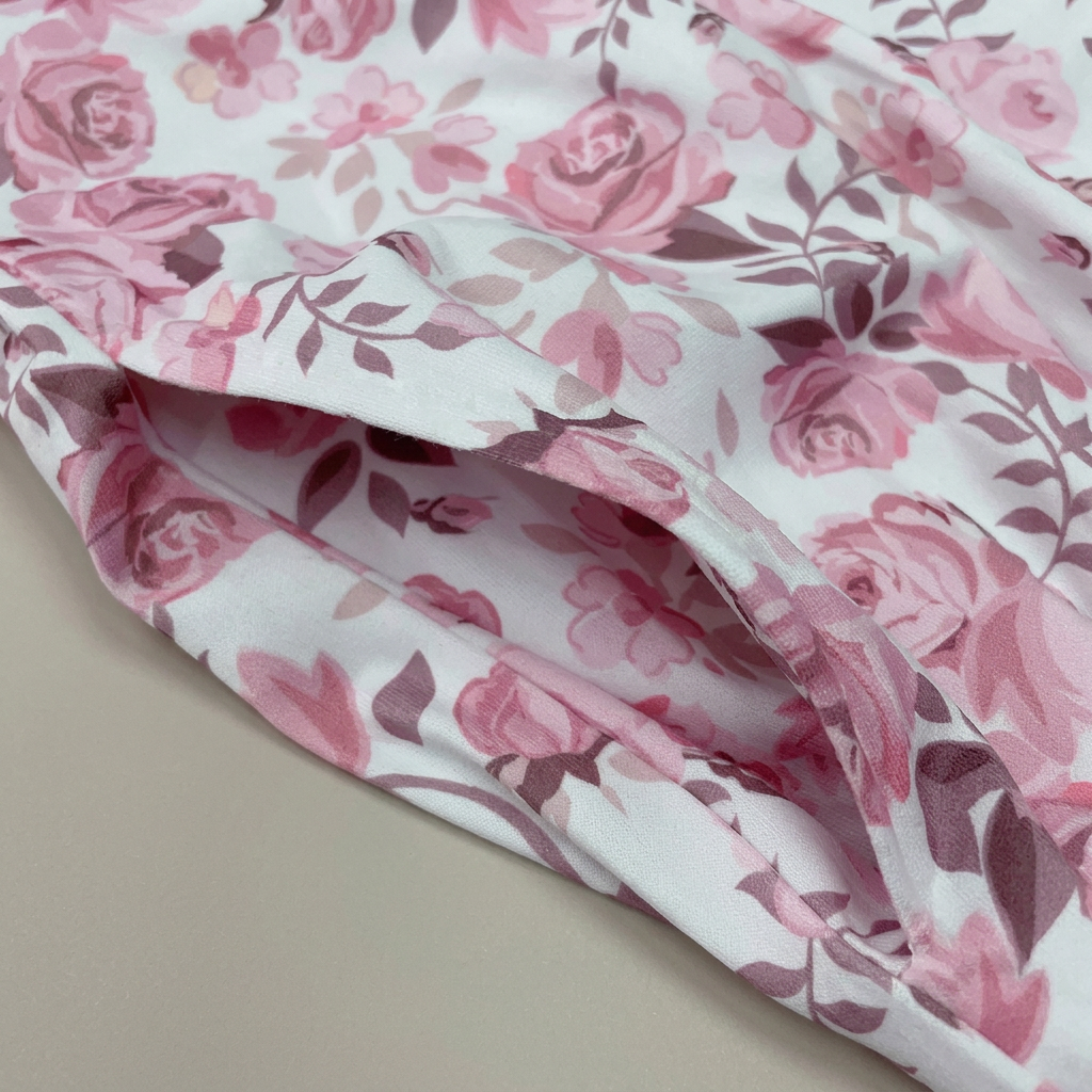 Shorts florales con cordones mujer