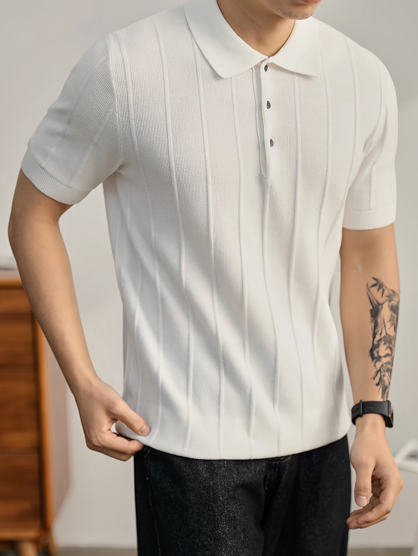 POLO DE PUNTO TEXTURIZADO LEO