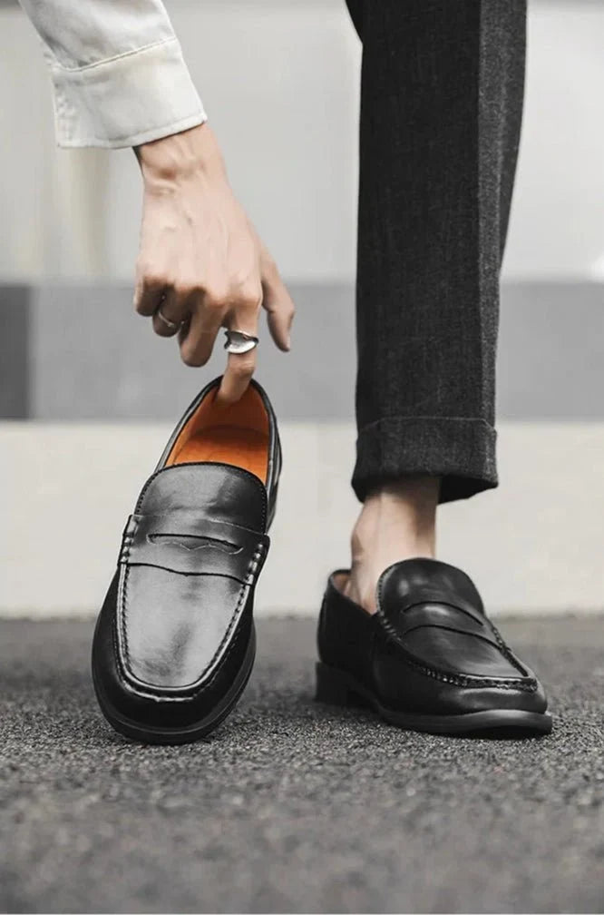 MOCASINES CASUALES SIN CORDONES DE CUERO PU