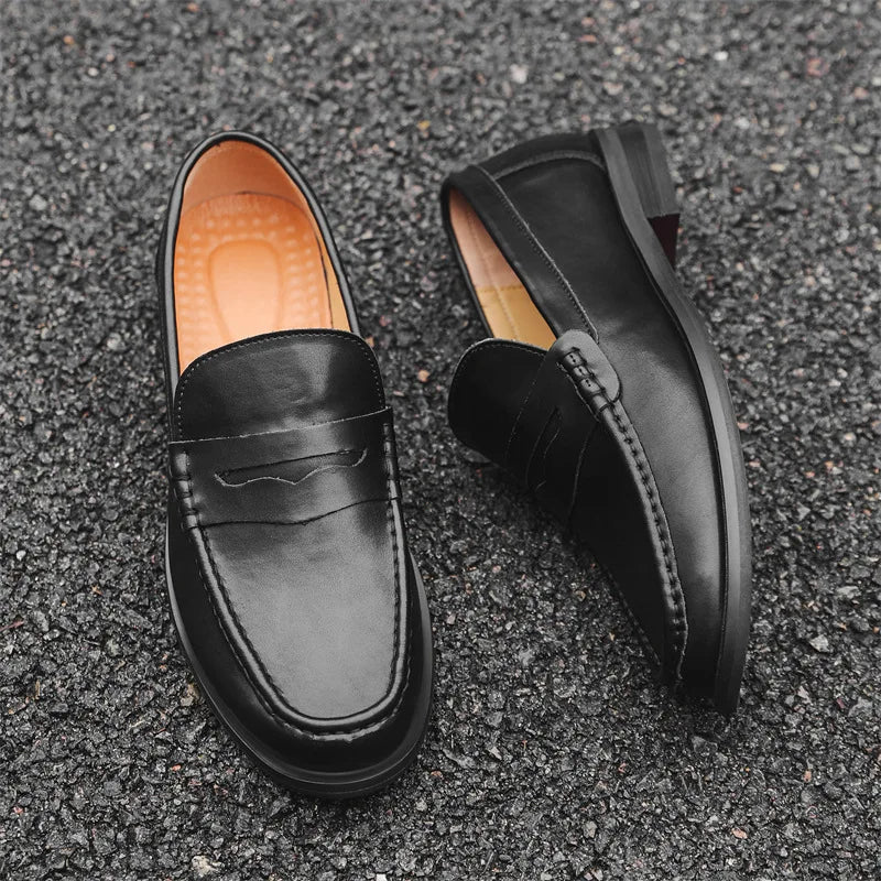 MOCASINES CASUALES SIN CORDONES DE CUERO PU