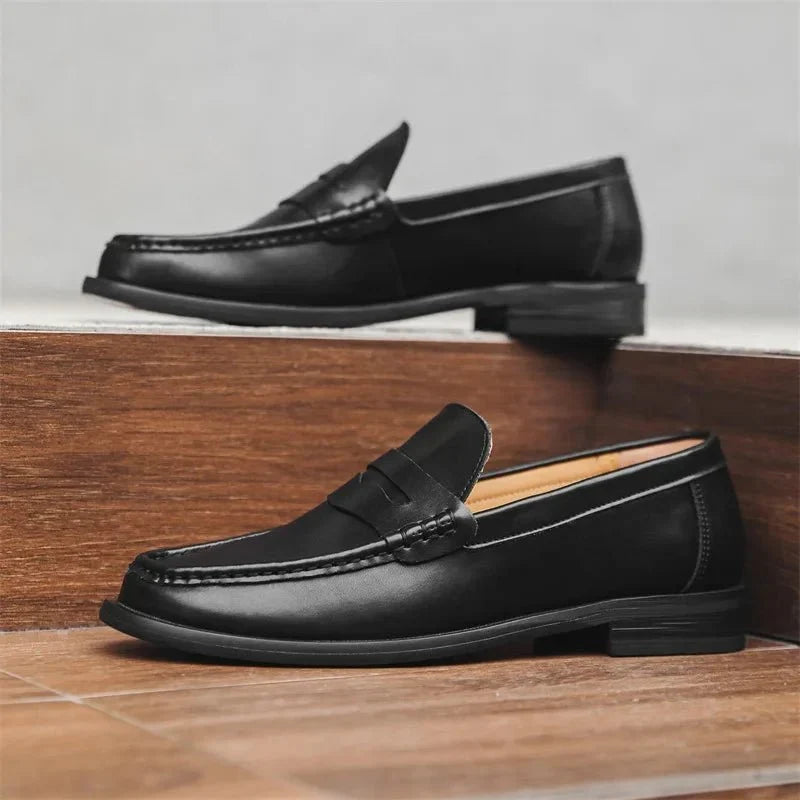 MOCASINES CASUALES SIN CORDONES DE CUERO PU